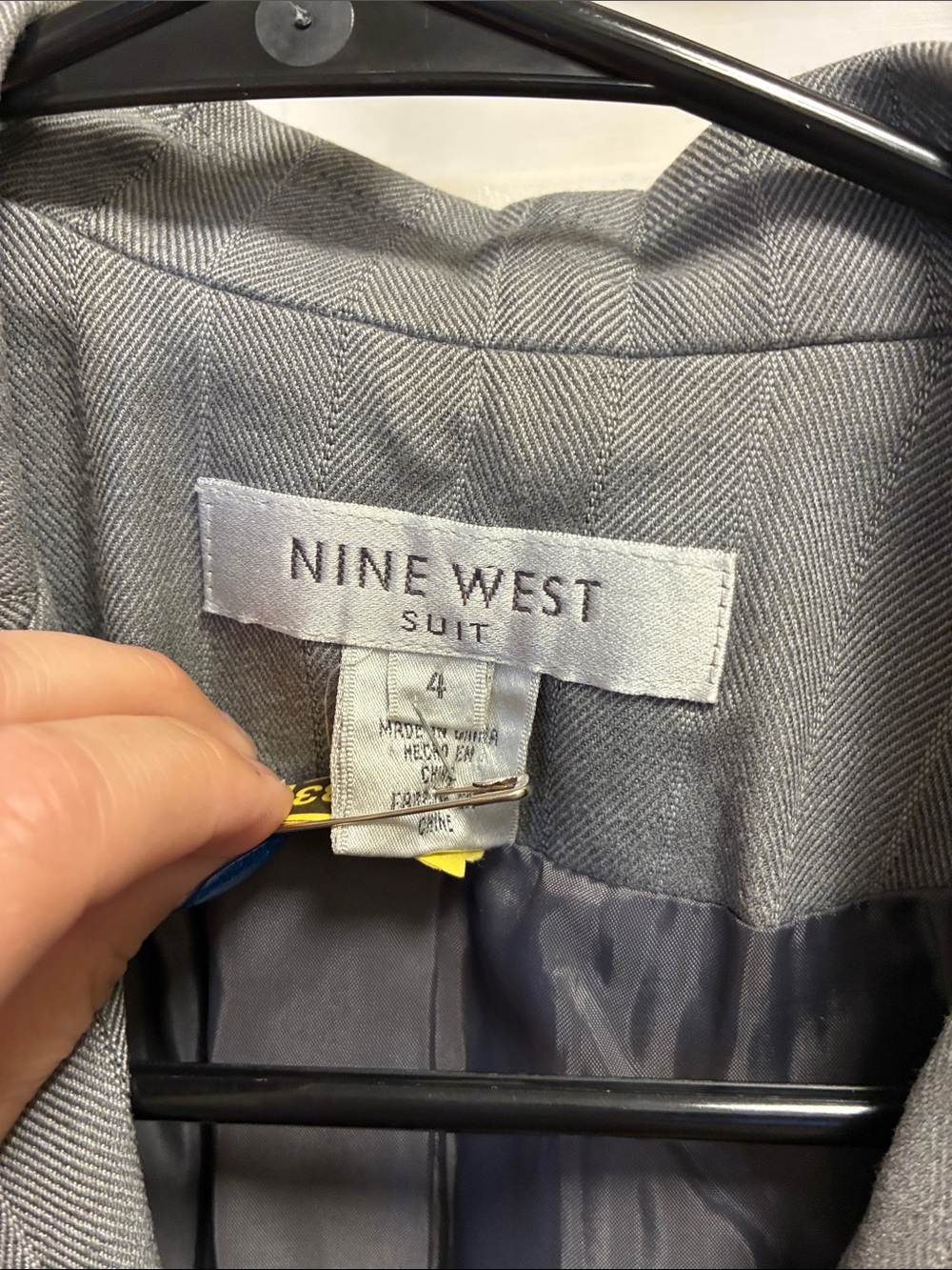 Nine West Gray Pinstripe Blazer and Skirt Suit - Picture 8 of 13